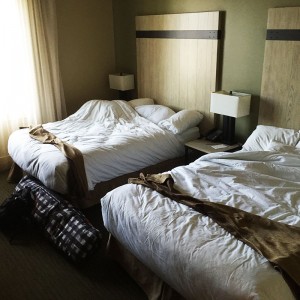 Double Queen Bed Room... OMG the beds... Sink into comfort after a day hitting the slopes hard... or Apresing hard.