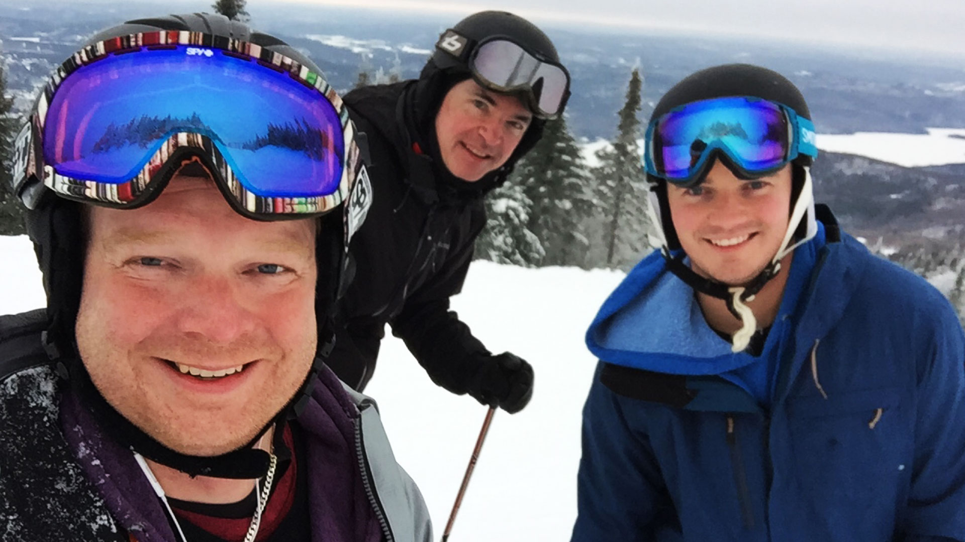 Me, Terry & Jay stop for a pic on the slopes at Tremblant