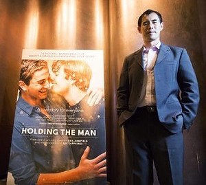 From property developer to filmmaking .. Cameron Huang at Dendy Opera Quays, which is screening Holding The Man. Photo: Jessica Hromas / The Sydney Morning Herald